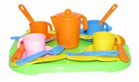 Набор детской посуды Анюта с подносом на 4 персоны